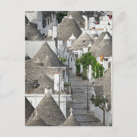 Straat met trulli-huizen in Alberobello, Puglia Briefkaart (Voorkant)