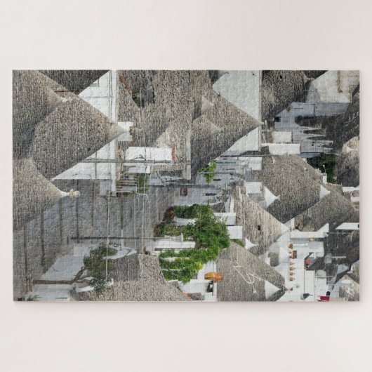 Straat met trulli-huizen in Alberobello, Puglia Legpuzzel (Horizontaal)
