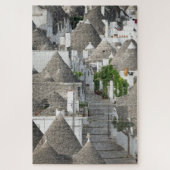 Straat met trulli-huizen in Alberobello, Puglia Legpuzzel (Verticaal)