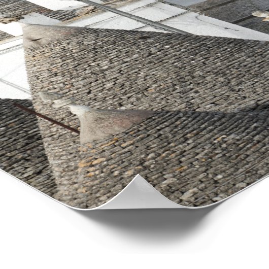 Straat met trulli-huizen in Alberobello, Puglia Poster (Hoek)