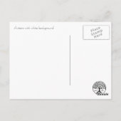 Straat met witte achtergrond briefkaart (Achterkant)