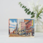 Straat, naar het noorden kijken, Knoxville, Tennes Briefkaart (Staand voorkant)