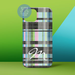Straat Pset Pattern met monogram iPhone 16 Hoesje
