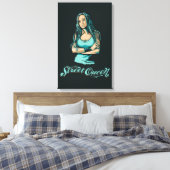 Straat Queen opgespannen canvasprint Canvas Afdruk (Insitu (Slaapkamer))