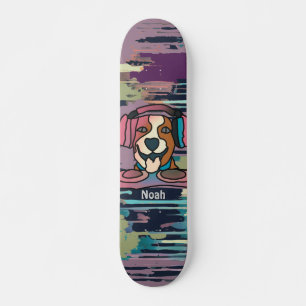 Straat Retro Hond met Hoofdtelefoon   grappig Persoonlijk Skateboard