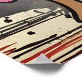 Straat Retro Hond, Pet en Sneakers | grappig gooie Poster (Hoek)