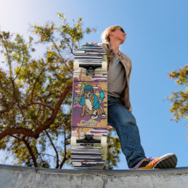 Straat Retro Hond, Pet en Sneakers | grappig Persoonlijk Skateboard