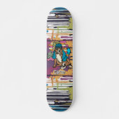 Straat Retro Hond, Pet en Sneakers | grappig Persoonlijk Skateboard (Voorkant)