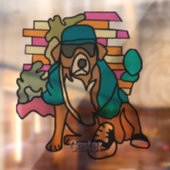 Straat Retro Hond, Pet en Sneakers | grappig Raamsticker (Vel 2)
