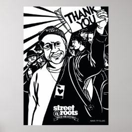 Straat Roots Hartelijk dank - Nikki McClure art Poster