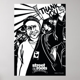 Straat Roots Hartelijk dank - Nikki McClure art Poster