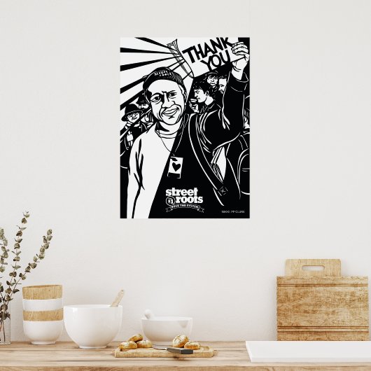 Straat Roots Hartelijk dank - Nikki McClure art Poster (Keuken)