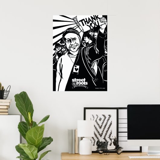 Straat Roots Hartelijk dank - Nikki McClure art Poster (Thuiskantoor)