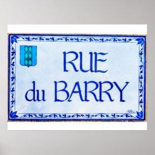  straat Rue du Barry Poster