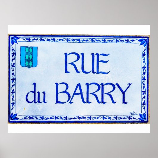 straat Rue du Barry Poster (Voorkant)