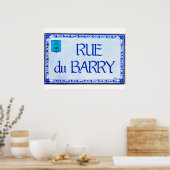  straat Rue du Barry Poster (Keuken)