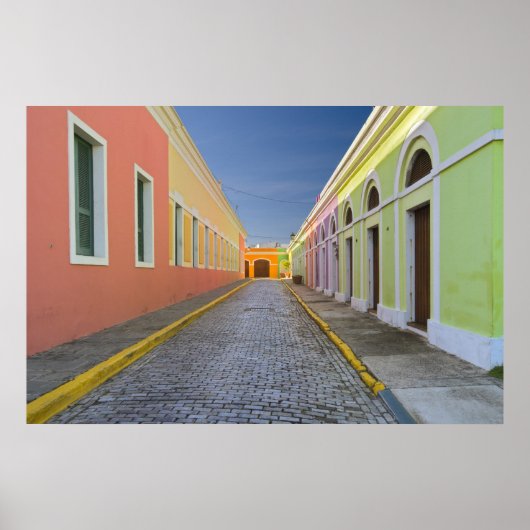 Straat San Juan, Puerto Rico Poster (Voorkant)