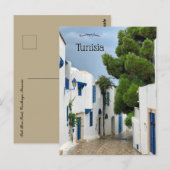 Straat Sidi Bou Said Carthage Tunesië Briefkaart (Voorkant / Achterkant)