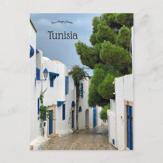 Straat Sidi Bou Said Carthage Tunesië Briefkaart (Voorkant)