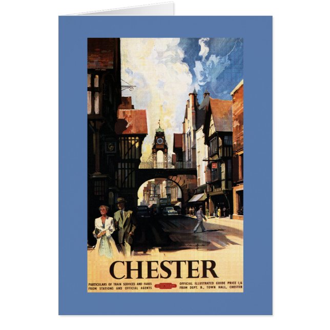 Straat Uitzicht met Clock Clock-rail met Couple &  (Voorkant)