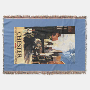Straat Uitzicht met Clock Clock-rail met Couple &  Deken