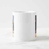 Straat Uitzicht met Clock Clock-rail met Couple & Grote Koffiekop (Voorkant)