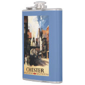 Straat Uitzicht met Clock Clock-rail met Couple &  Heupfles (Links)