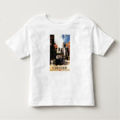 Straat Uitzicht met Clock Clock-rail met Couple & Kinder Shirts (Voorkant)