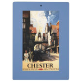 Straat Uitzicht met Clock Clock-rail met Couple &  Klembord (Achterkant)