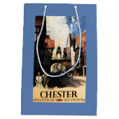 Straat Uitzicht met Clock Clock-rail met Couple & Medium Cadeauzakje (Achterkant)