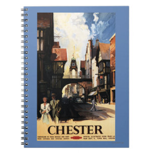 Straat Uitzicht met Clock Clock-rail met Couple & Notitieboek