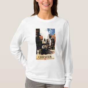 Straat Uitzicht met Clock Clock-rail met Couple &  T-shirt