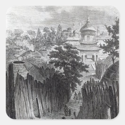 Straat Urga Vierkante Sticker (Voorkant)