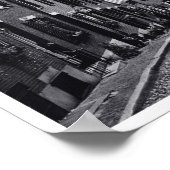 Straat van Boston Black en White Photography Poster (Hoek)