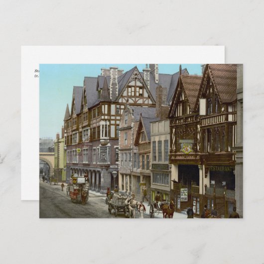 Straat van Chester, Engeland (1900) Briefkaart (Voorkant / Achterkant)
