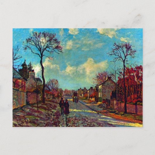 Straat van de Louveciennes-kunst van Camille Pissa Briefkaart (Voorkant)