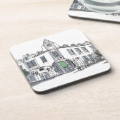 straat van de oude stad bier onderzetter (Linkerzijde)