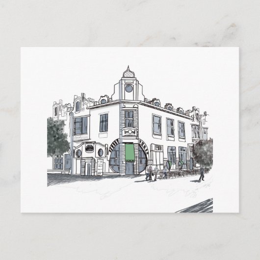 straat van de oude stad briefkaart (Voorkant)