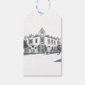 straat van de oude stad cadeaulabel (Voorkant)