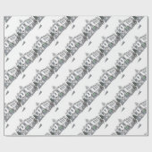 straat van de oude stad cadeaupapier (Vlak)