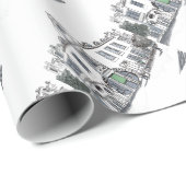 straat van de oude stad cadeaupapier (Rol Hoek)