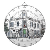 straat van de oude stad dartbord (Voorkant)