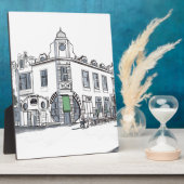 straat van de oude stad fotoplaat (Zijkant)