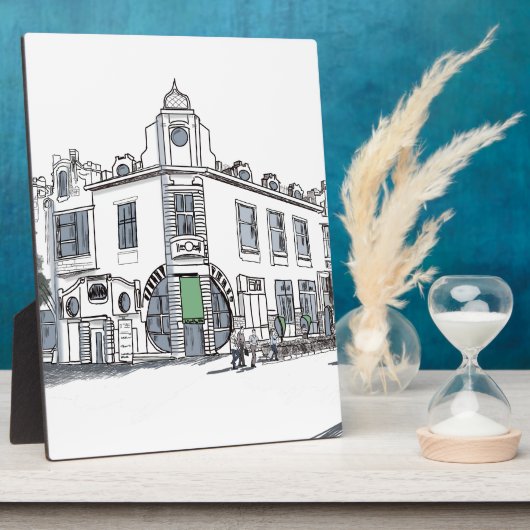 straat van de oude stad fotoplaat (Zijkant)