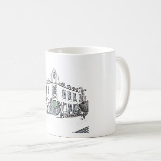 straat van de oude stad koffiemok (Voorkant rechts)