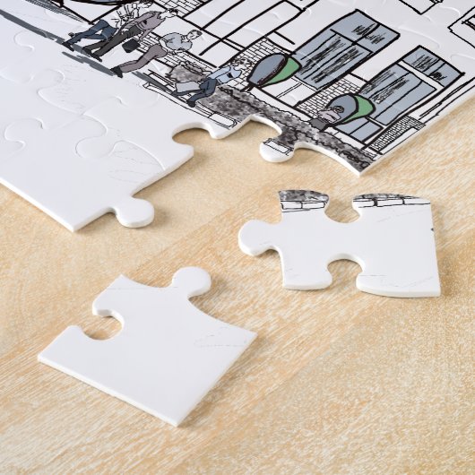 straat van de oude stad legpuzzel (Zijkant)