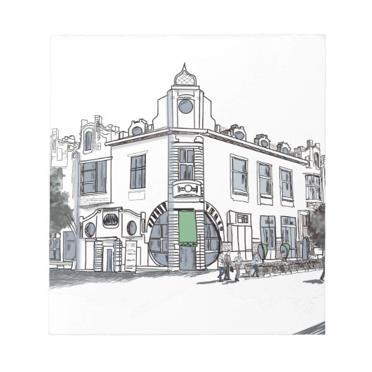 straat van de oude stad notitieblok (Voorkant)