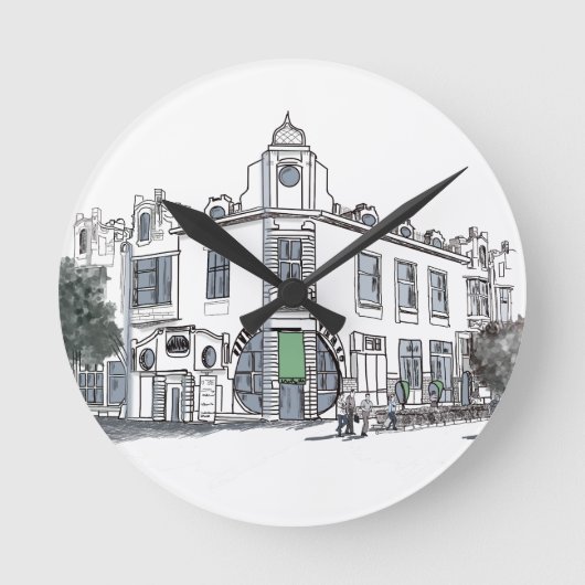 straat van de oude stad ronde klok (Voorkant)