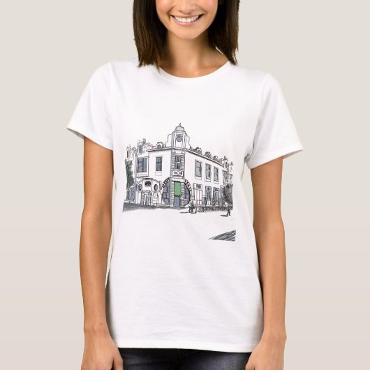 straat van de oude stad t-shirt (Voorkant)