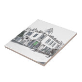 straat van de oude stad tegeltje (Zijkant)